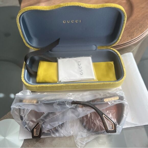 Gucci Fashion Sunglasses in Havana Brown, NWT, Full Inclusion - Picture 12 of 15